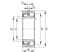 spherical roller bearing axial load 24128-E1-K30 FAG