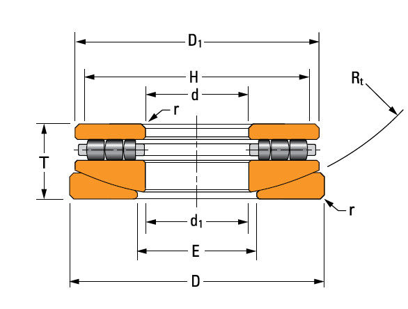 TPS thrust cylindrical roller bearing 120TPS153
