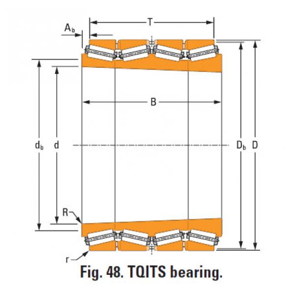 four-row tapered roller Bearings tQitS Hm259030T Hm259011d double cup #1 image