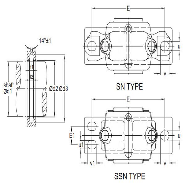 SKF SNW 3038x6.13/16 Manguitos de fijación, dimensiones en pulgadas #1 image